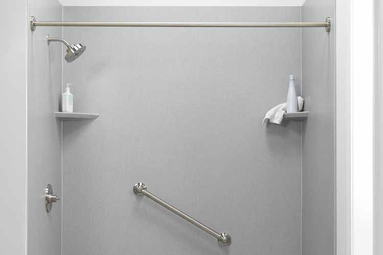 white shower closeup