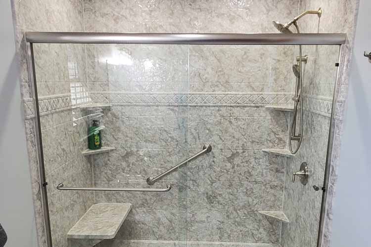 glass wall shower