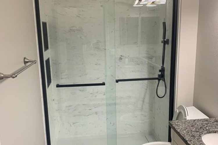 glass door shower