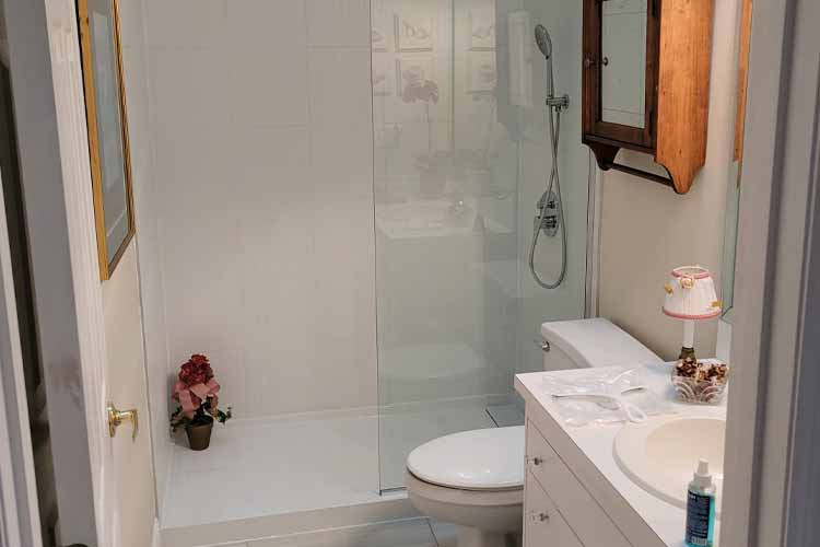 sliding glass door shower